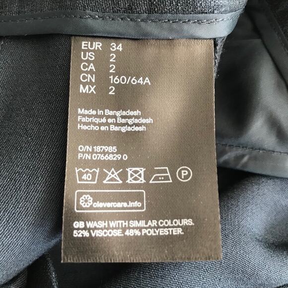 H&M NWT deep sapphire blue skirt SZ 2 - Picture 8 of 9